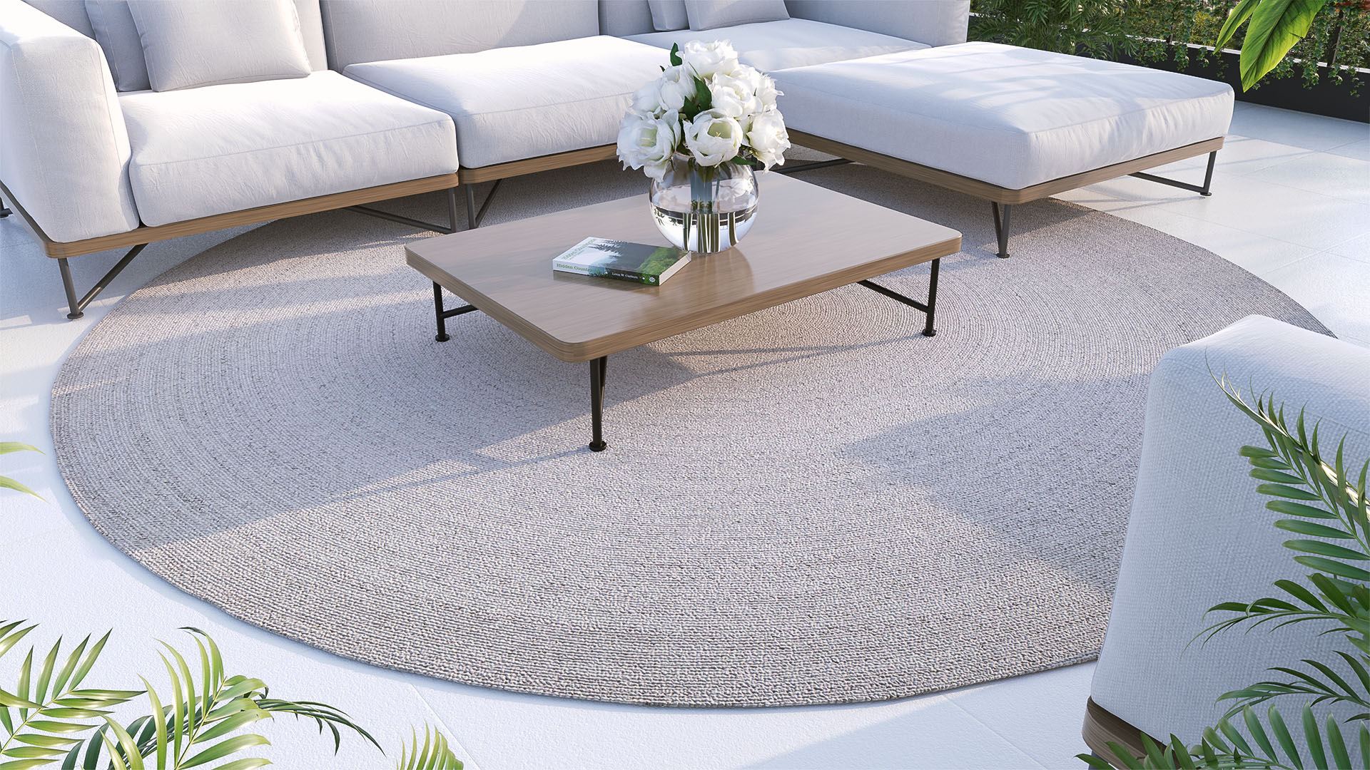 Outdoor Loungemöbel Liona Teppich rund · Alu