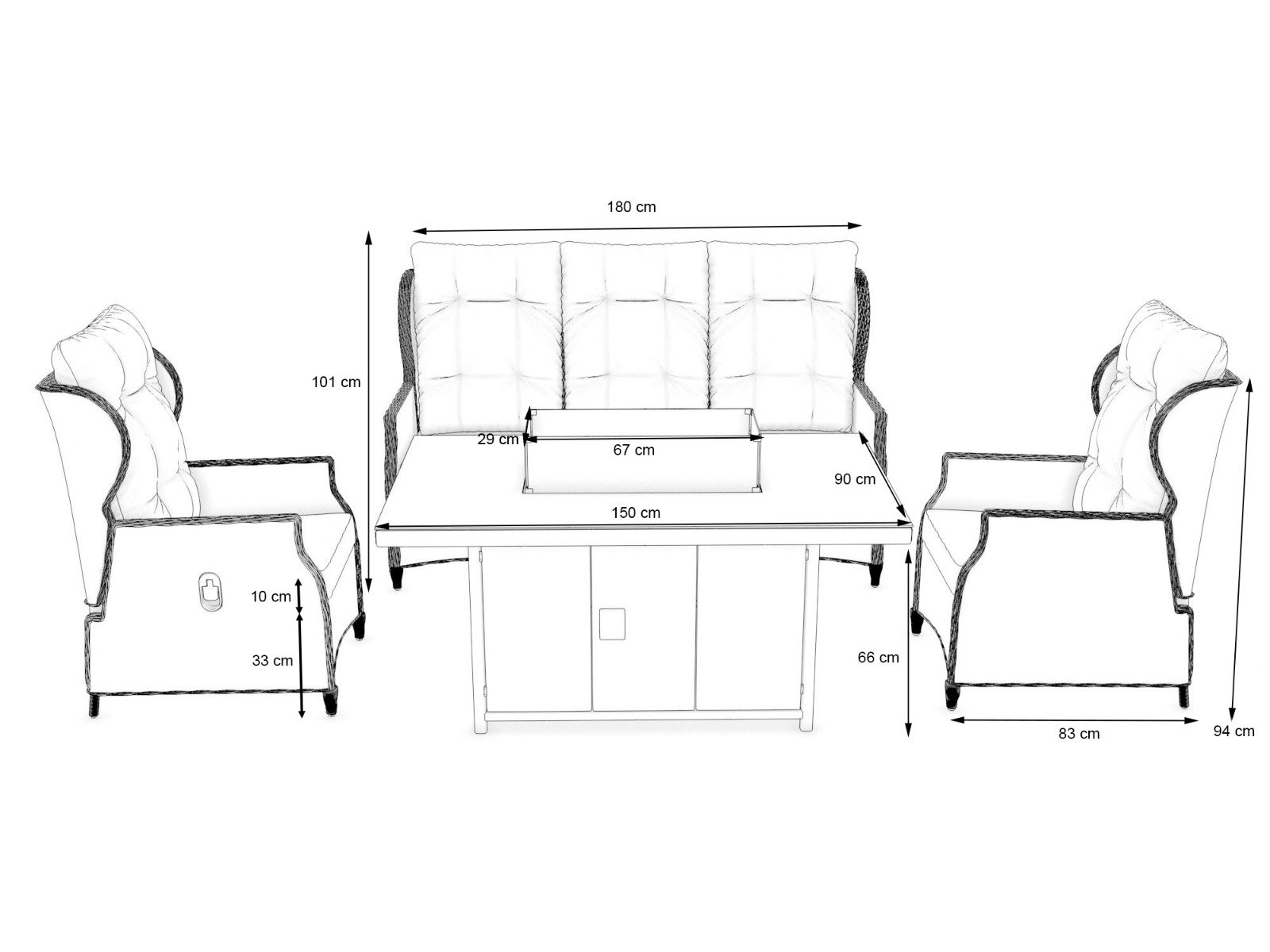 Jetzt Ess-Lounge Terrassenmöbel aus Polyrattan kaufen. Die Ess