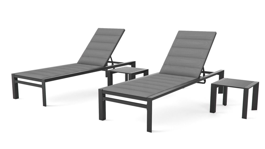 Aluminium Liegen AMALFI L mit Beistelltischen günstig kaufen | artelia.at
